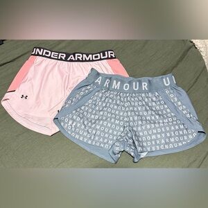 Under Armour Women's Athletic Shorts - Pink and Gray